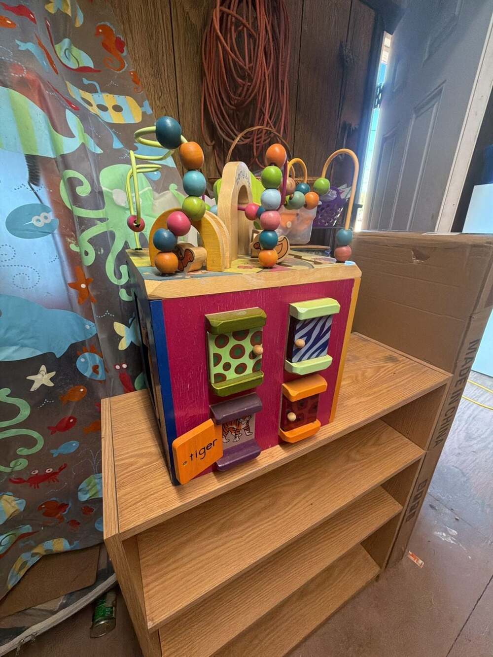 B. Toys Zany Zoo Wooden Activity Cube
